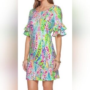 Lilly Pulitzer HTF Lula Stretch Dress Catch The Wave